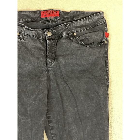 Tripp Nyc Jeans Womens 14R Black Skinny Slim Mid Rise Stretch Denim Punk Metal - Picture 2 of 10